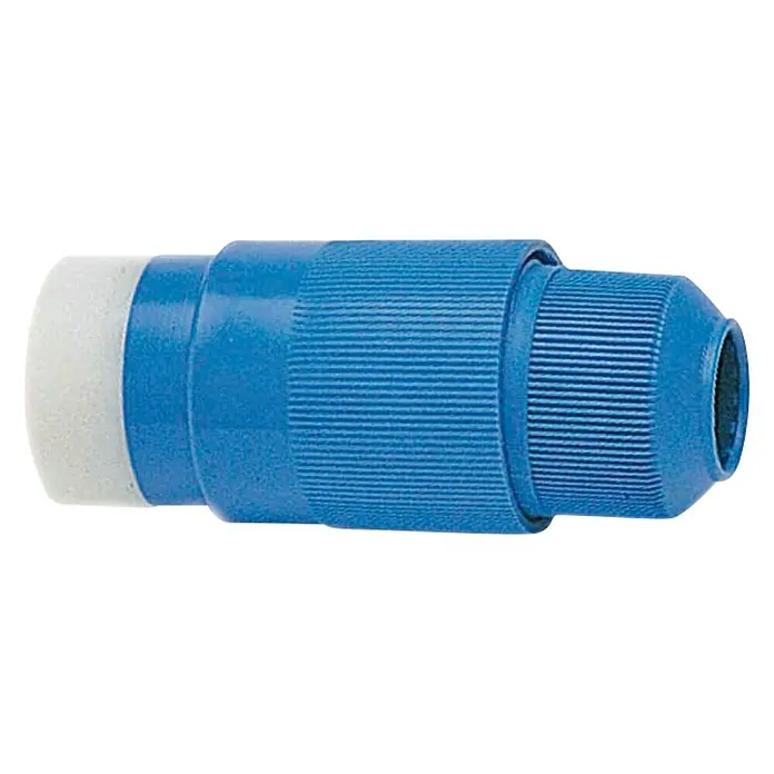 Conector de enchufe - Azul, Resistente a los rayos UV - Vista angular