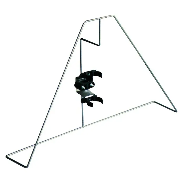 Soporte del salvavidas - An x Al: 35 x 42 cm, Acero inoxidable, Diámetro: 22 mm - Vista angular