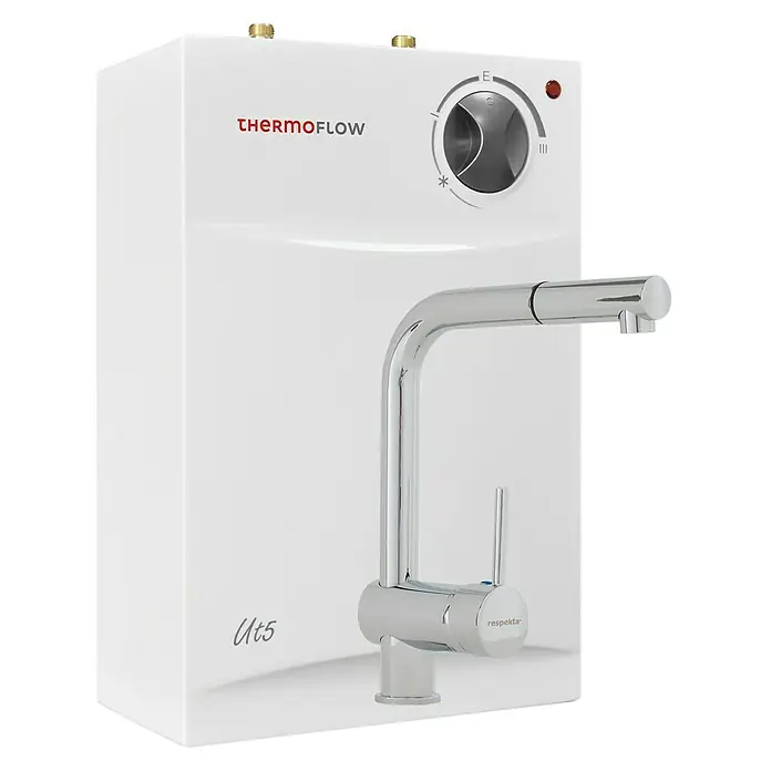 Thermoflow Untertischspeicher UT 5 mit Armatur Tantum - 5 l, 2.000 W, Temperaturbereich: Bis 75 °C - Diagonale Ansicht