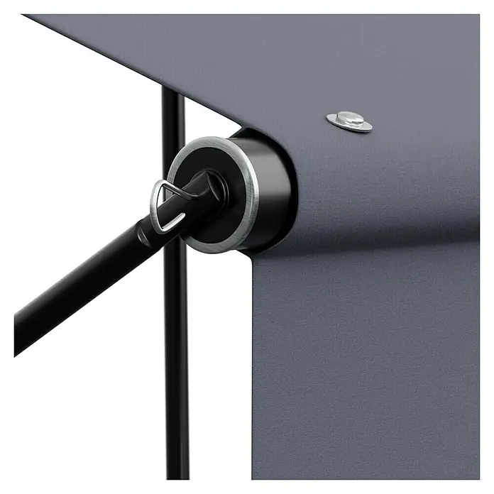 Klemmmarkise Style Anthrazit - Dunkelgrau, Breite: 4 m, Ausfall: 1,5 m - Detailaufnahme