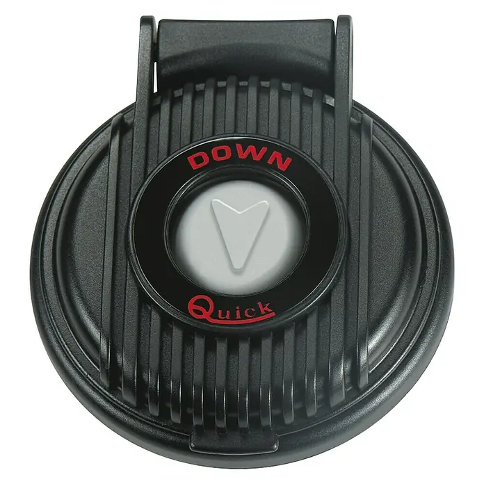 Pulsador down - L x An x Al: 85 x 77 x 12 mm, Negro - Vista descendente