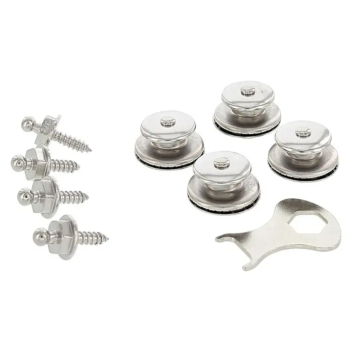 Knopf-Set - Länge Gewinde: 12 mm, 4,2 mm, Edelstahl - Ansicht von oben