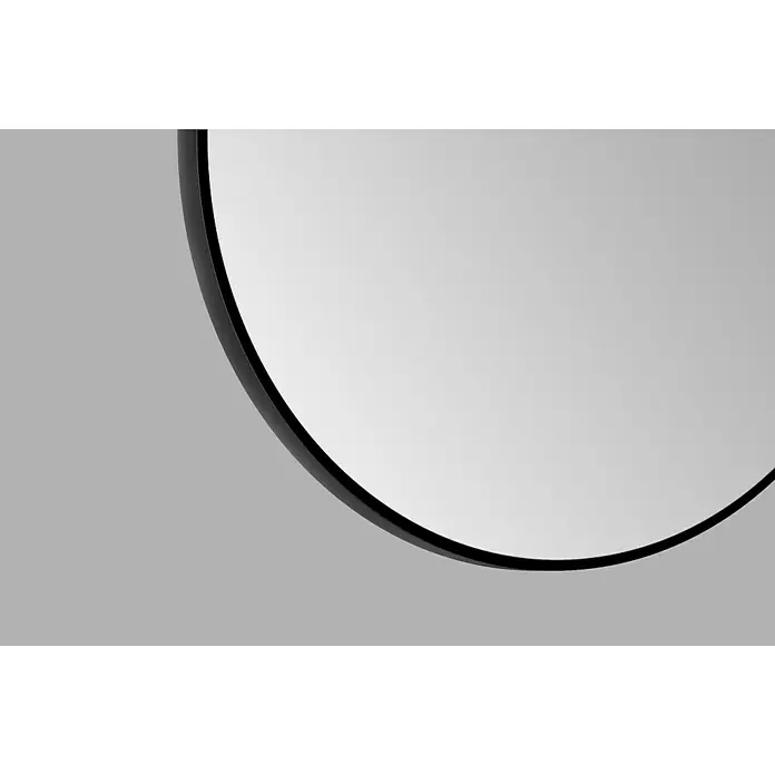 DSK Wandspiegel Silver Globo - Durchmesser: 100 cm, Schwarz - Detailaufnahme
