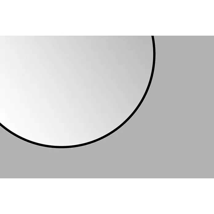 DSK Wandspiegel Silver Globo - Durchmesser: 100 cm, Schwarz - Detailaufnahme
