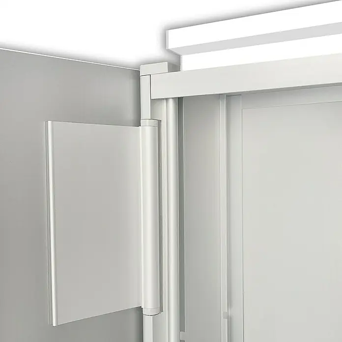 DSK LED-Spiegelschrank Aluminio Vegas - B x H: 40 x 60 cm, Mit Beleuchtung, Aluminium, Silber - Detailaufnahme