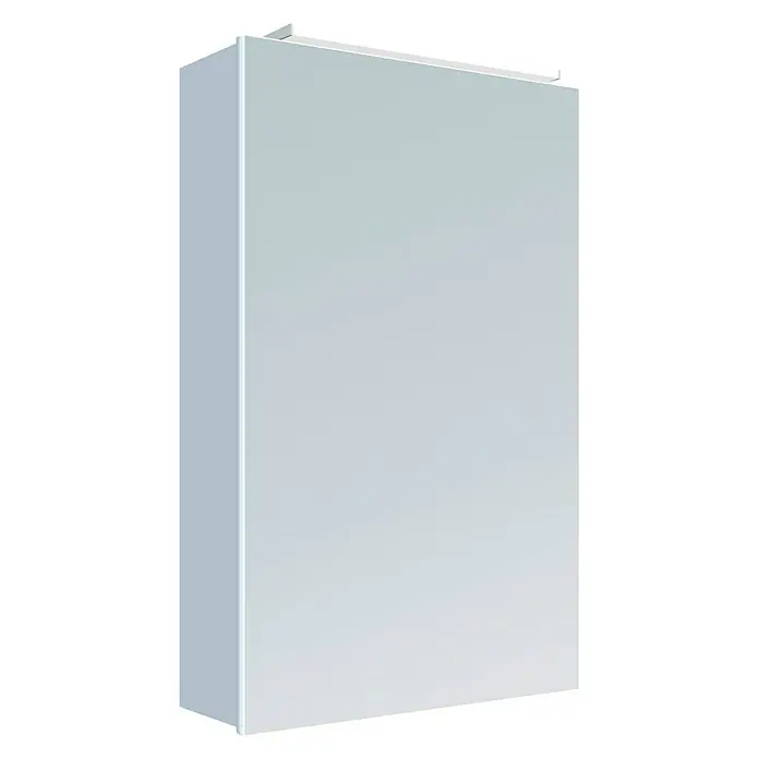 DSK LED-Spiegelschrank Aluminio Vegas - B x H: 40 x 60 cm, Mit Beleuchtung, Aluminium, Silber - Diagonale Ansicht