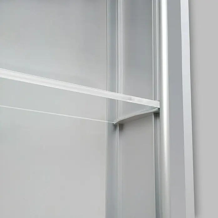 DSK LED-Spiegelschrank Aluminio Vegas - B x H: 40 x 60 cm, Mit Beleuchtung, Aluminium, Silber - Detailaufnahme