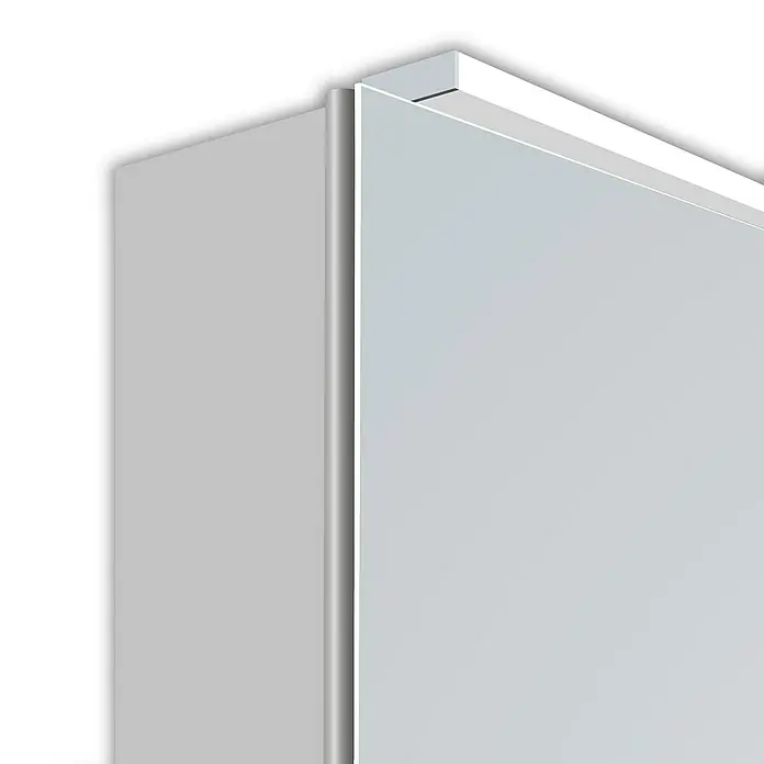 DSK LED-Spiegelschrank Aluminio Vegas - B x H: 40 x 60 cm, Mit Beleuchtung, Aluminium, Silber - Detailaufnahme