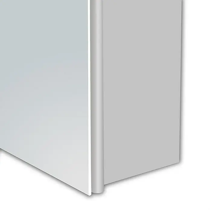 DSK LED-Spiegelschrank Aluminio Vegas - B x H: 50 x 60 cm, Mit Beleuchtung, Aluminium, Silber - Detailaufnahme