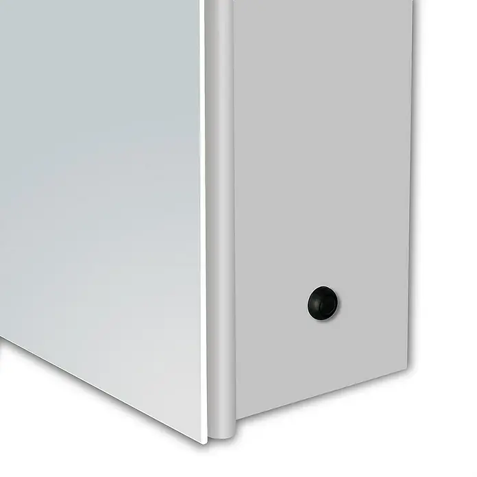 DSK LED-Spiegelschrank Aluminio Vegas - B x H: 40 x 60 cm, Mit Beleuchtung, Aluminium, Silber - Detailaufnahme