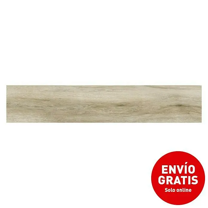 Pavimento porcelánico Atelier - 23,3 x 120 cm, Beige - Vista superior