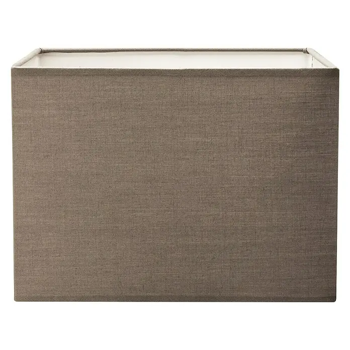 Home Sweet Home Lampenschirm Block - L x B x H: 40 x 40 x 27 cm, Beige, Taupe, Baumwolle, Eckig - Vorderansicht