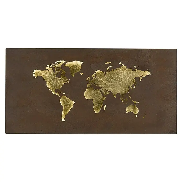 WOFI LED-Wandleuchte Linda - Gold/Antikbraun, L x B x H: 60 x 30 x 5 cm, Gold - Vorderansicht
