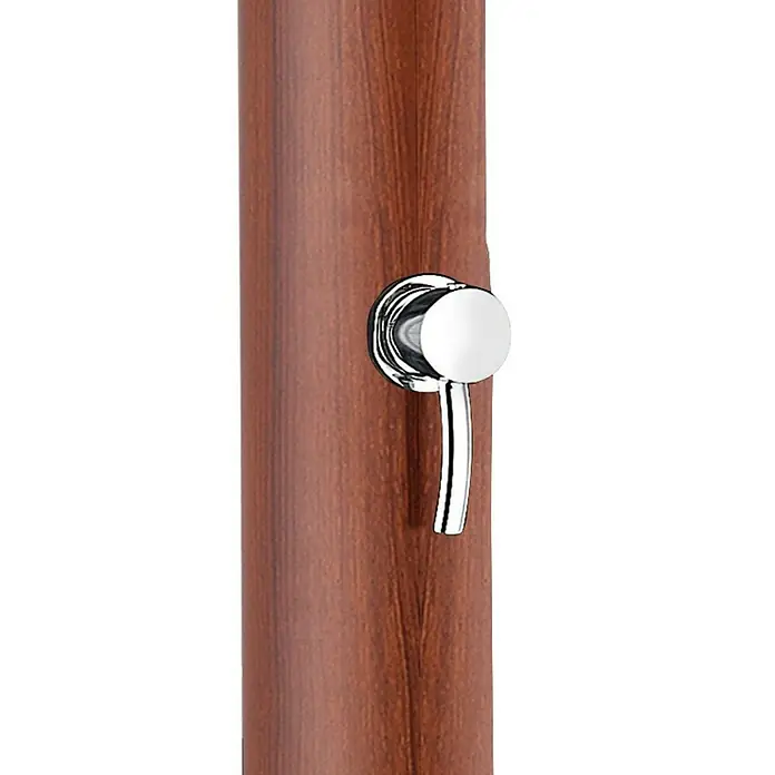 Gre Ducha solar Wood - Altura: 200 cm, Válvula de vaciado - Primer plano