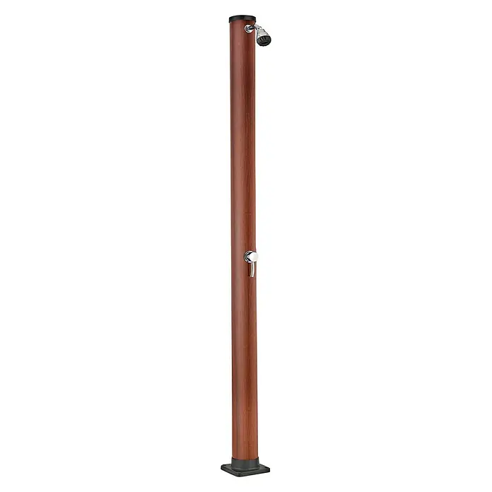 Gre Ducha solar Wood - Altura: 200 cm, Válvula de vaciado - Vista angular