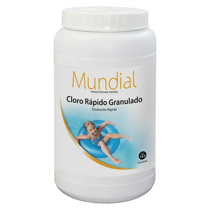 Mundial Cloro granulado rápido - 2 kg - Vista frontal