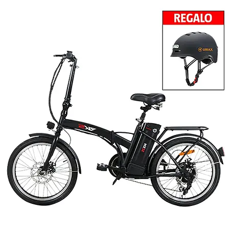 Uirax  Bicicleta eléctrica RKS Fold + casco negro