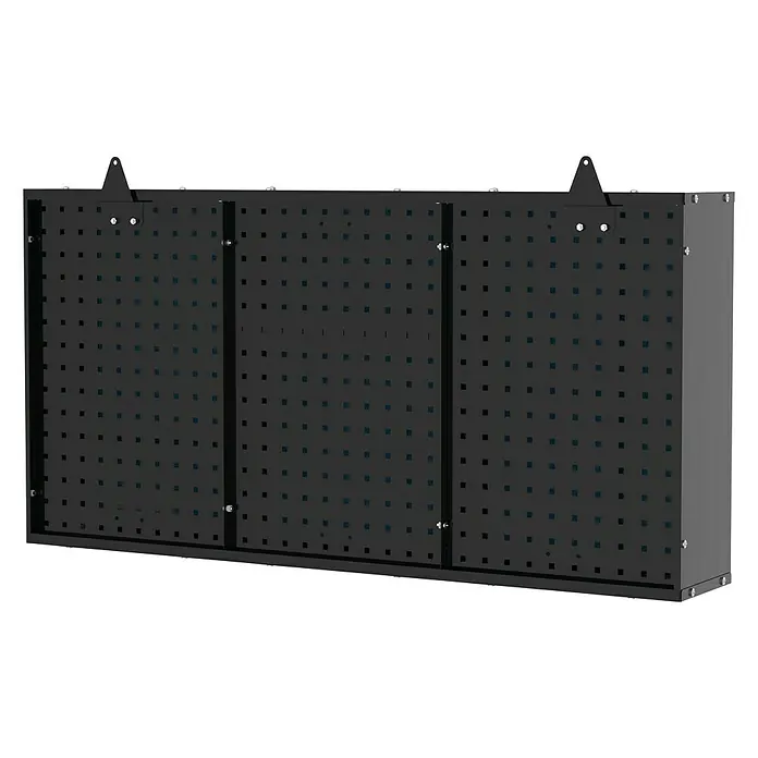 Güde Werkzeugschrank GWS 3T - L x B x H: 120 x 20 x 60 cm, Blau/Schwarz - Diagonale Ansicht