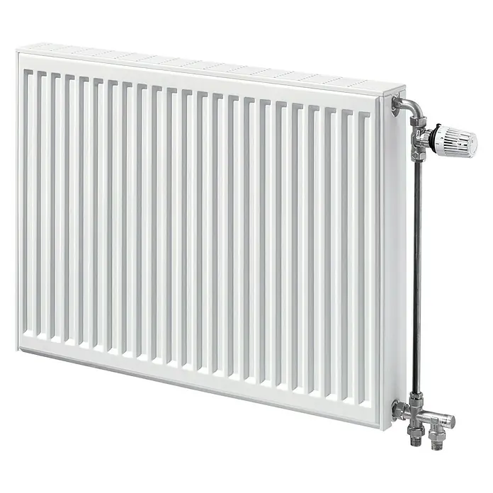 Stelrad Universal-Flachheizkörper Compact All In - L x B x H: 63 x 102 x 13,3 cm, 1.381 W - Diagonale Ansicht
