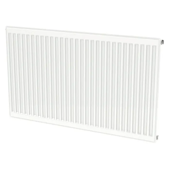 Stelrad Raumheizkörper Hygiene - L x B x H: 53 x 42 x 8 cm, 167 W - Diagonale Ansicht