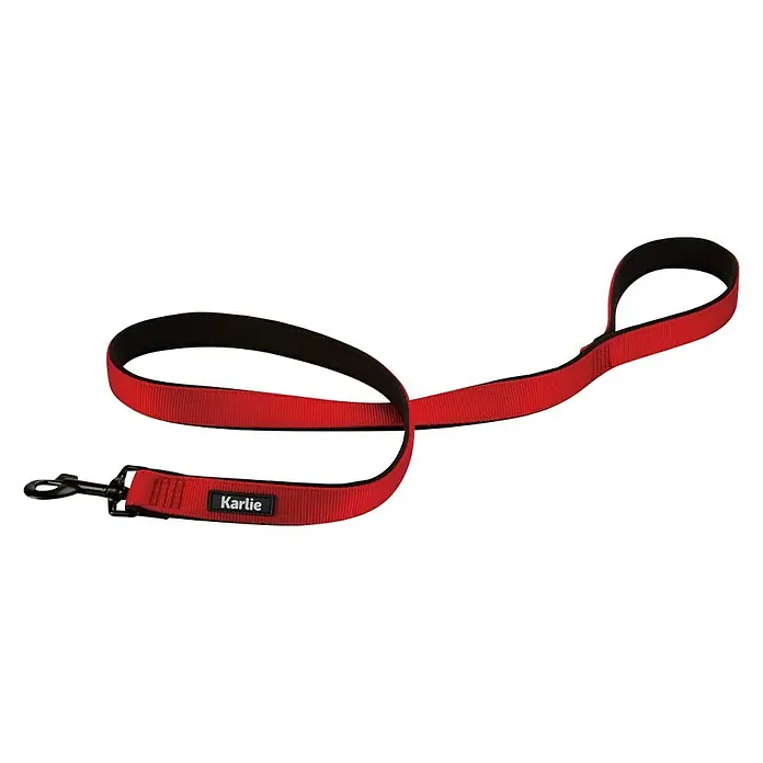 Karlie Correa para perros Art Sportiv Premium - L x An: 120 x 2,5 cm, Cuerda, Rojo - Vista angular