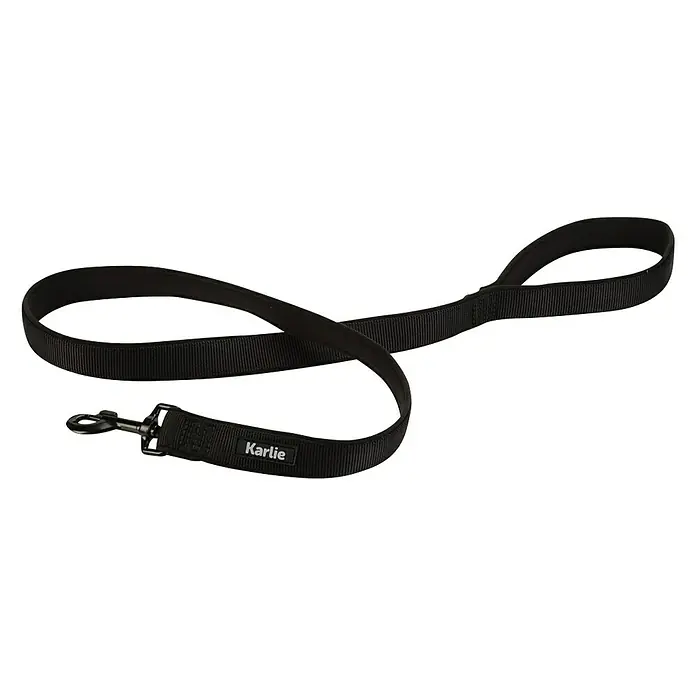 Karlie Correa para perros Art Sportiv Premium - L x An: 120 x 2,5 cm, Cuerda, Negro - Vista angular