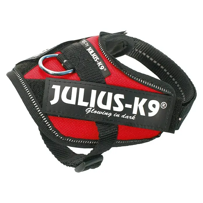 Julius K9 Arnés para perros - Nylon, Rojo, Específico para: Perros de 71 a 96 cm - Vista de perfil derecho