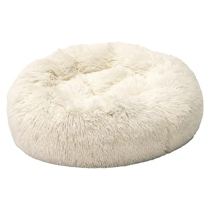 Karlie Cama para perros Agnes - Ø x Al: 76 x 17 cm, Felpa, Blanco - Vista angular
