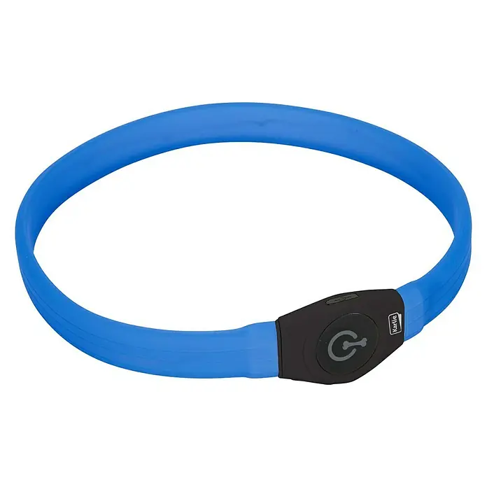 Karlie Collar para perros Visio Light - L x An: 65 x 2,5 cm, Azul - Vista angular