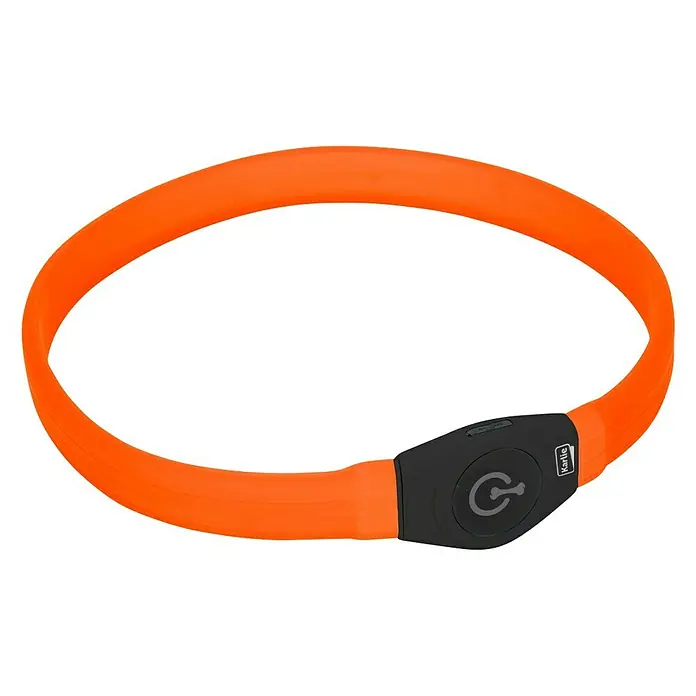 Karlie Collar para perros Visio Light - L x An: 65 x 2,5 cm, Naranja - Vista angular