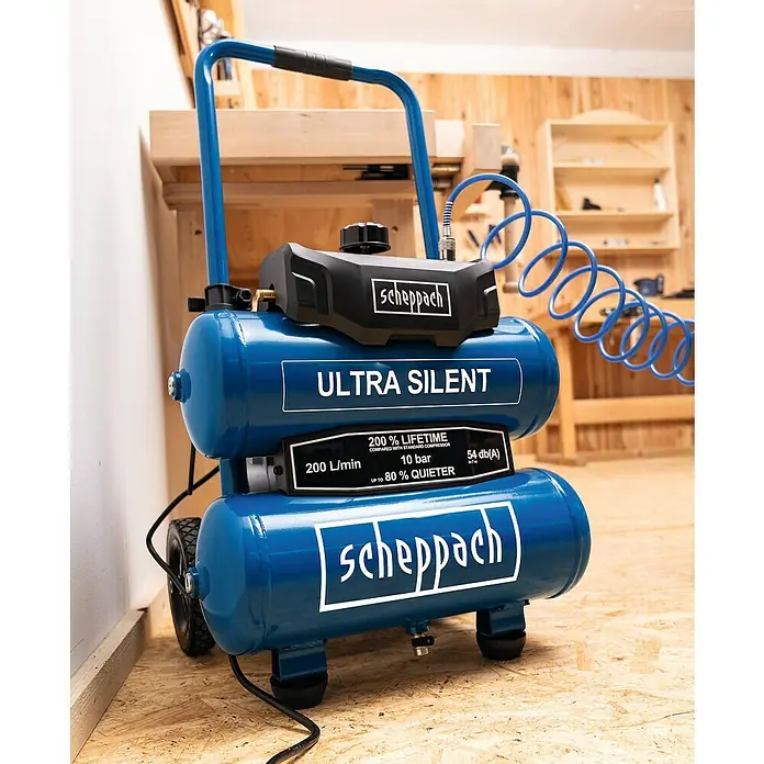 Scheppach Kompresor HC20SI - 10 bara, 750 W, Sadržaj spremnika: 20 l - Živopisni prikaz