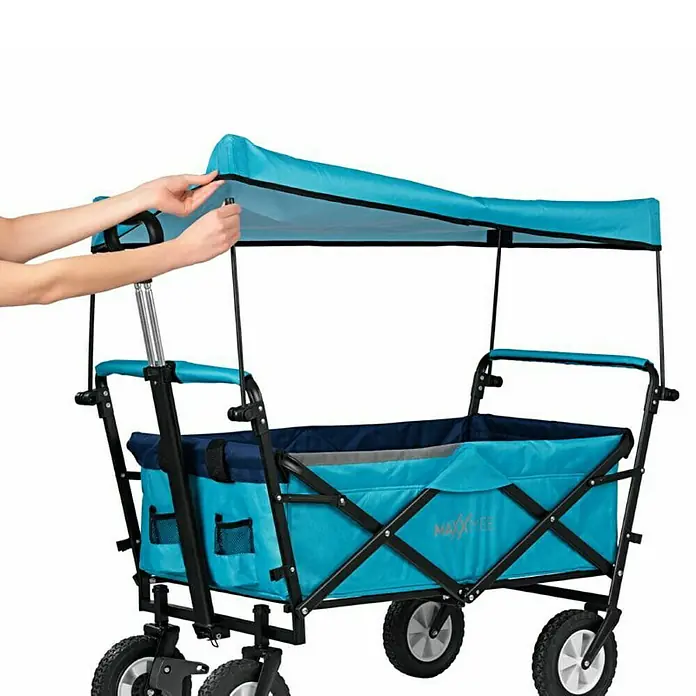 MAXXMEE Sklopiva kolica - Plava, D x Š x V: 100 x 52 x 108 cm - Živopisni prikaz