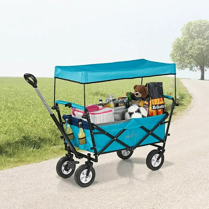 MAXXMEE Sklopiva kolica - Plava, D x Š x V: 100 x 52 x 108 cm - Proizvod u upotrebi