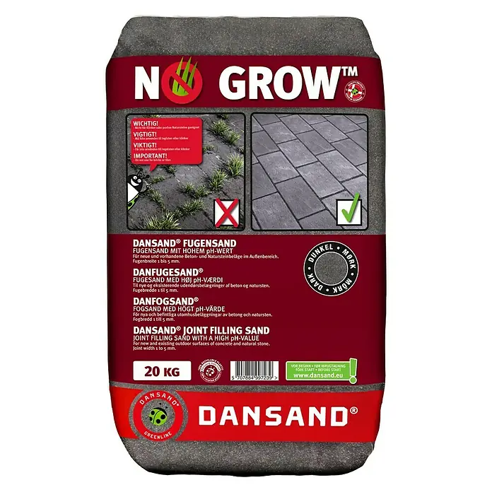 Dansand Fugensand No Grow - Anthrazit, Fugenbreite: 1 mm - 5 mm, 20 kg - Vorderansicht