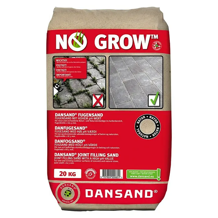 Dansand Fugensand No Grow - Sand/Neutral, Fugenbreite: 1 mm - 5 mm, 20 kg - Vorderansicht