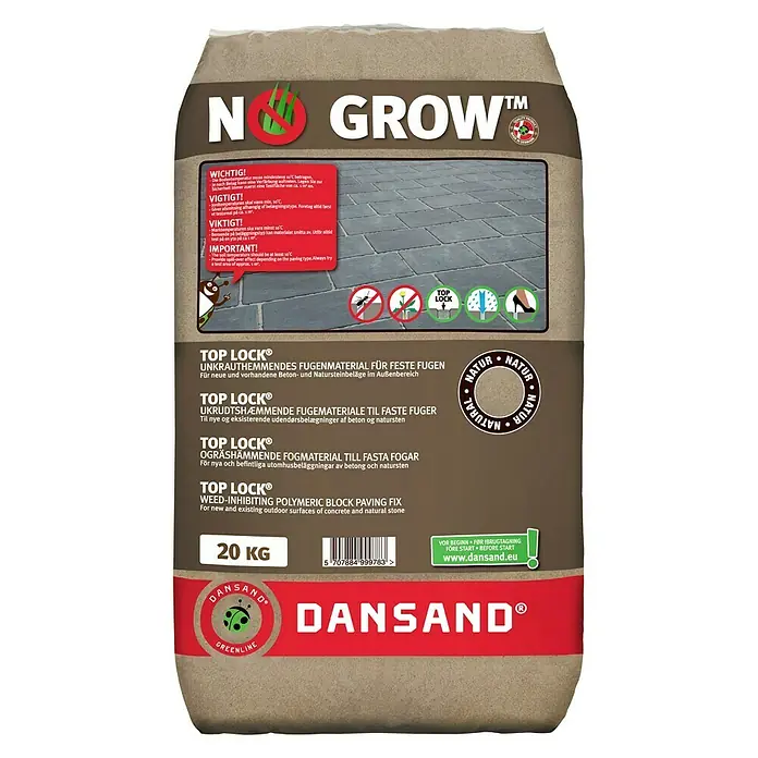 Dansand Fugenmörtel No Grow - Beige/Grau, Fugenbreite: 3 mm - 10 mm, 20 kg - Vorderansicht