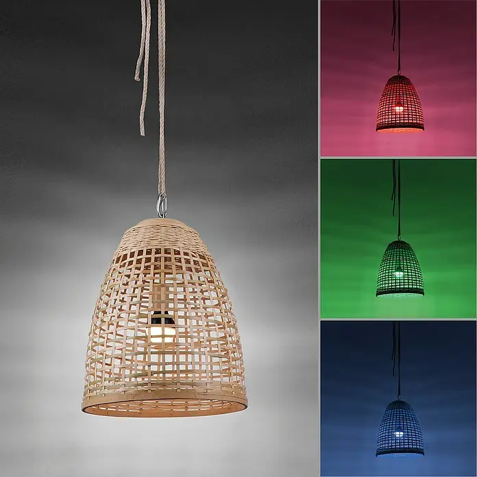 LeuchtenDirekt Led-hanglamp - l x b x h: 3 m x 40 cm x 50 cm, RGBW, Buiten - Sfeeropname