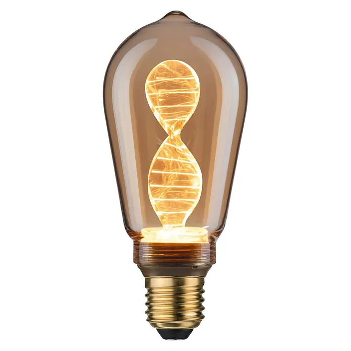 Paulmann Inner Glow LED-Leuchtmittel Helix - E27, 3,5 W, 180 lm, Tropfen, Gold - Vorderansicht