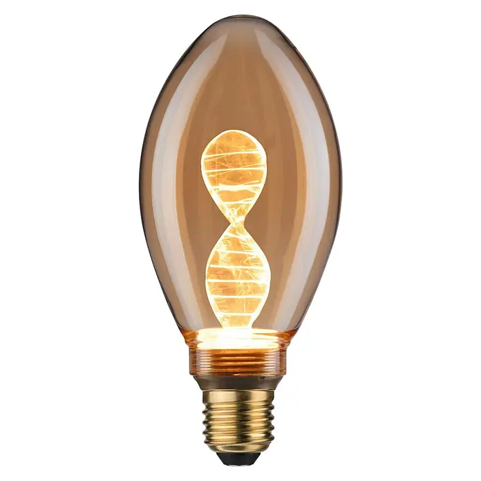 Paulmann Inner Glow LED-Leuchtmittel Helix - E27, 3,5 W, 180 lm, Kerzenform, Gold - Vorderansicht
