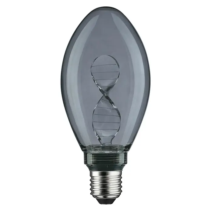 Paulmann Inner Glow LED-Leuchtmittel Helix - E27, 3,5 W, 90 lm, Kerzenform, Rauchglas - Vorderansicht