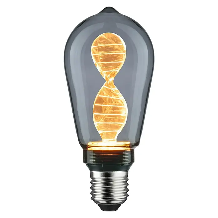 Paulmann Inner Glow LED-Leuchtmittel Helix - E27, 3,5 W, 90 lm, Tropfen, Rauchglas - Vorderansicht