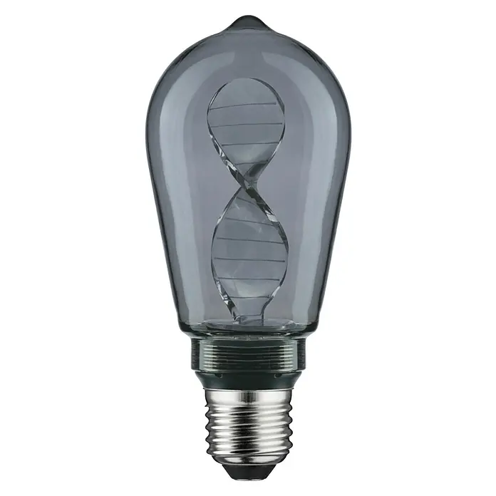 Paulmann Inner Glow LED-Leuchtmittel Helix - E27, 3,5 W, 90 lm, Tropfen, Rauchglas - Vorderansicht