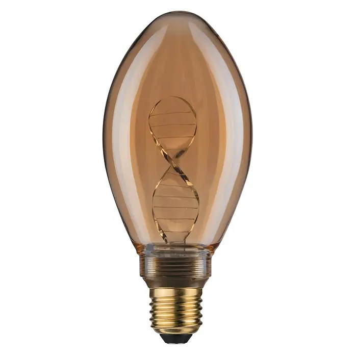 Paulmann Inner Glow LED-Leuchtmittel Helix - E27, 3,5 W, 180 lm, Kerzenform, Gold - Vorderansicht