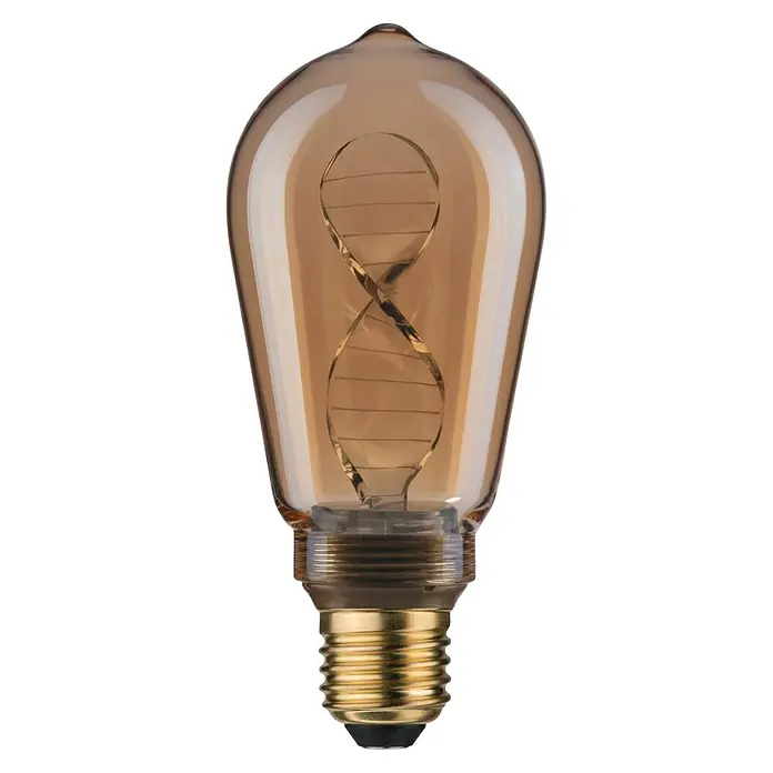 Paulmann Inner Glow LED-Leuchtmittel Helix - E27, 3,5 W, 180 lm, Tropfen, Gold - Vorderansicht