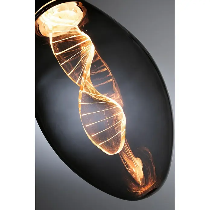 Paulmann Inner Glow LED-Leuchtmittel Helix - E27, 3,5 W, 90 lm, Kerzenform, Rauchglas - Detailaufnahme
