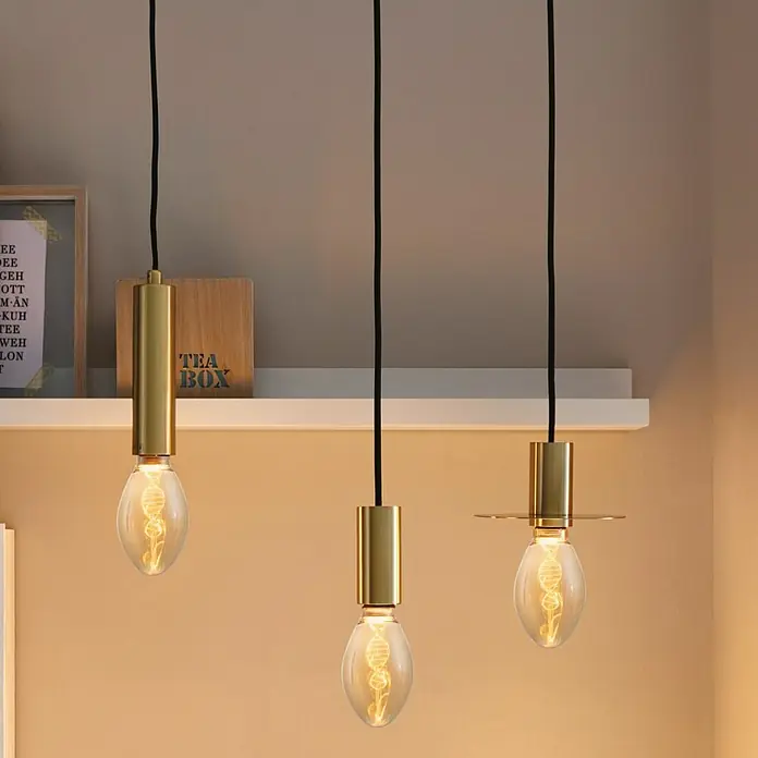 Paulmann Inner Glow LED-Leuchtmittel Helix - E27, 3,5 W, 180 lm, Kerzenform, Gold - Bildausschnitt