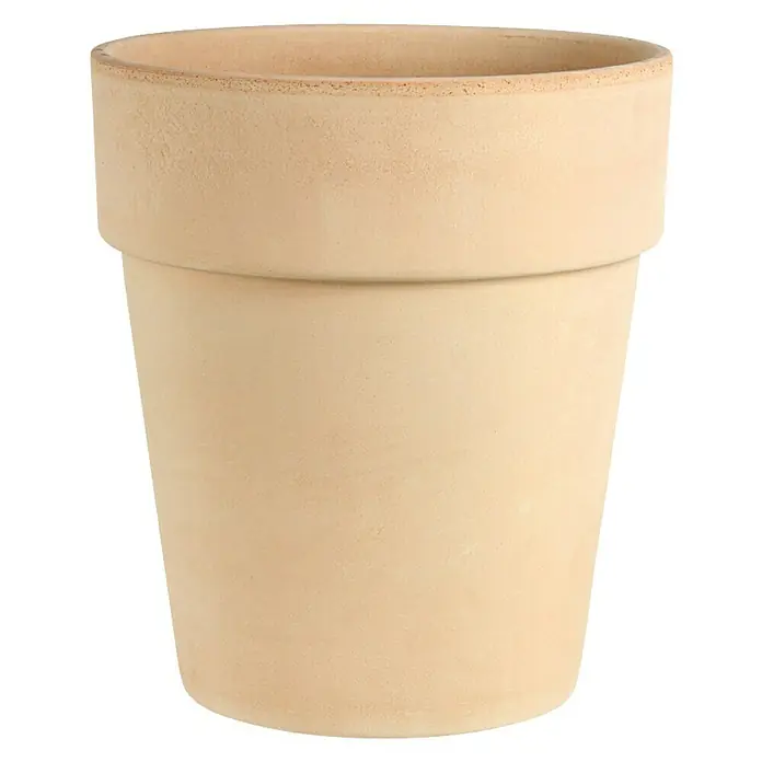 Okrugla tegla za cvijeće - Maks. vanjski promjer: 35 cm, prirodni materijali, Bež boje - Pogled sprijeda