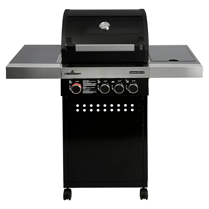 Grillstar Gasgrill Atlanta II 350-1 - Anzahl Brenner: 3, Hauptgrillfläche: 50 x 41,5 cm, 12 kW - Vorderansicht