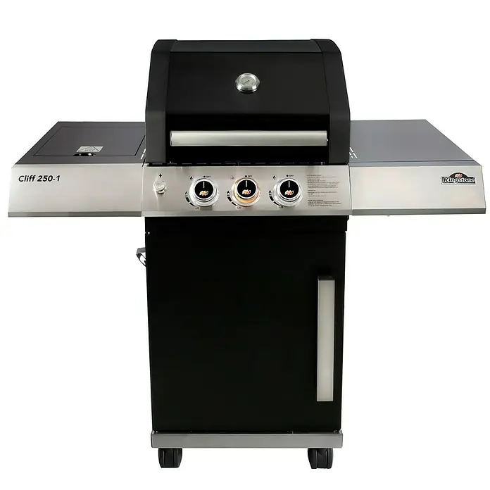 Kingstone Gasgrill Cliff 250-I - Anzahl Brenner: 2, Hauptgrillfläche: 49 x 45 cm, 10,5 kW - Vorderansicht