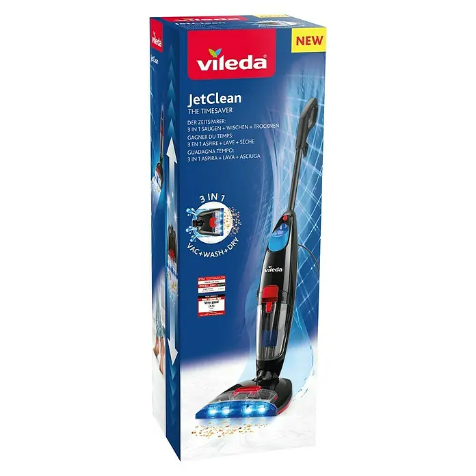 Vileda Hartbodenreiniger Jet Clean - 400 W, Flächenleistung: 50 m²/Tankfüllung - Diagonale Ansicht